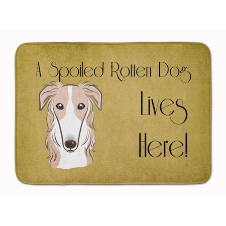 Carolines Treasures Borzoi Spoiled Dog Lives Here Machine Washable Memory Foam Mat BB1476RUG